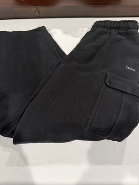 TNA Men's Black Cargo Joggers with Logo